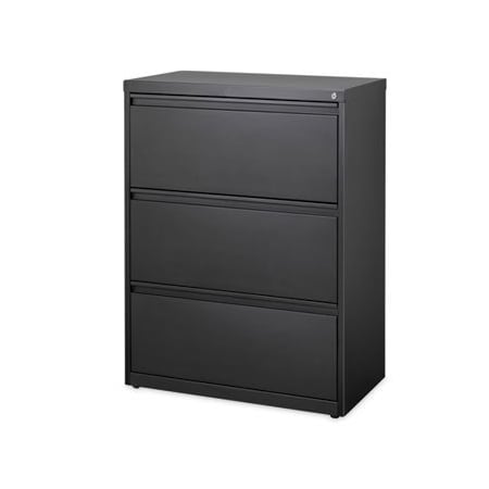 Hirsh Industries Space Solutions Lateral File Cabinet, 3 Letter/Legal/A4-Size File Drawers, Black, 30 x 18.62 x 40.25 14974